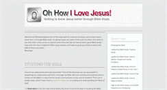 Desktop Screenshot of ohhowilovejesus.com